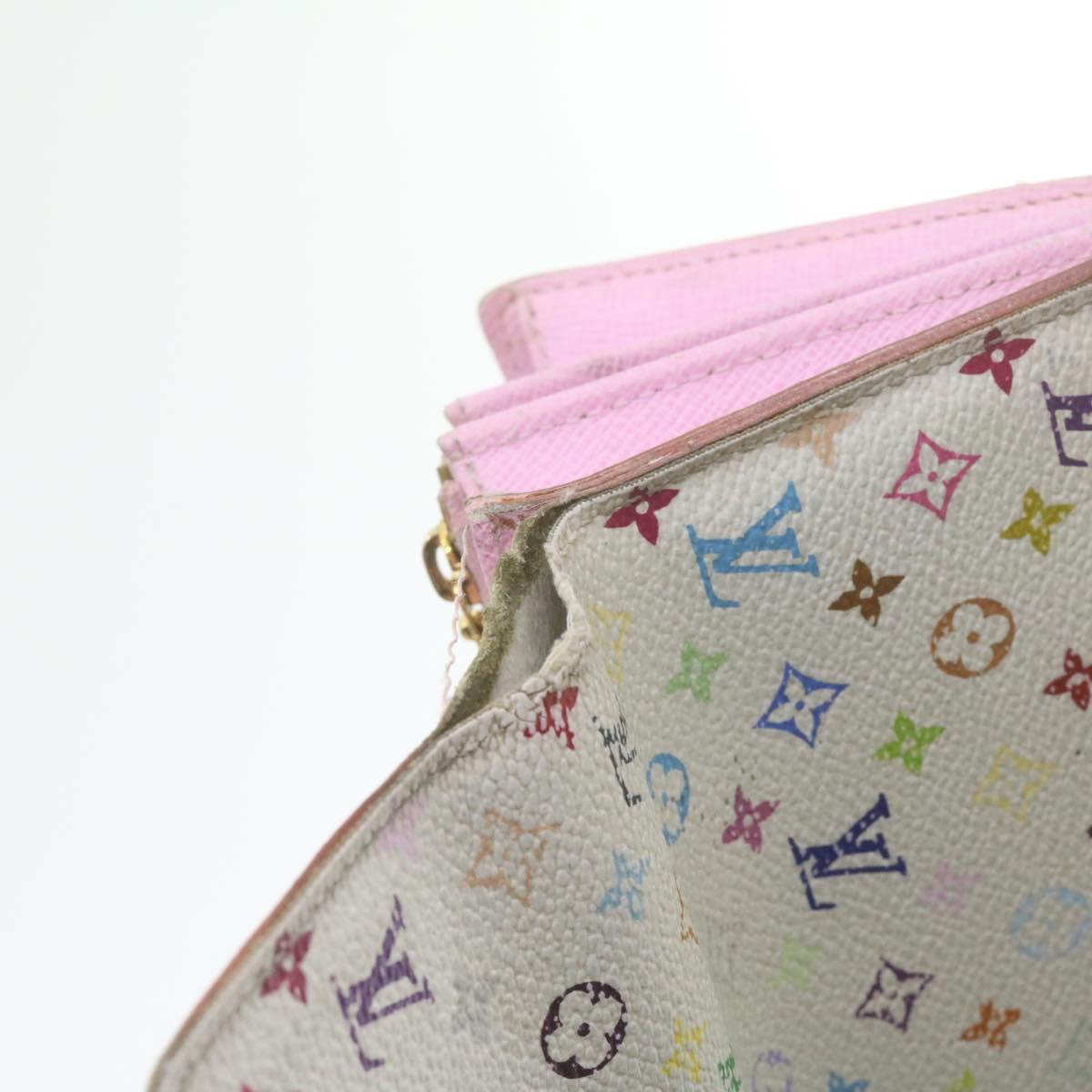 LOUIS VUITTON Monogram Multicolor Wallet 3Set White Black LV se051