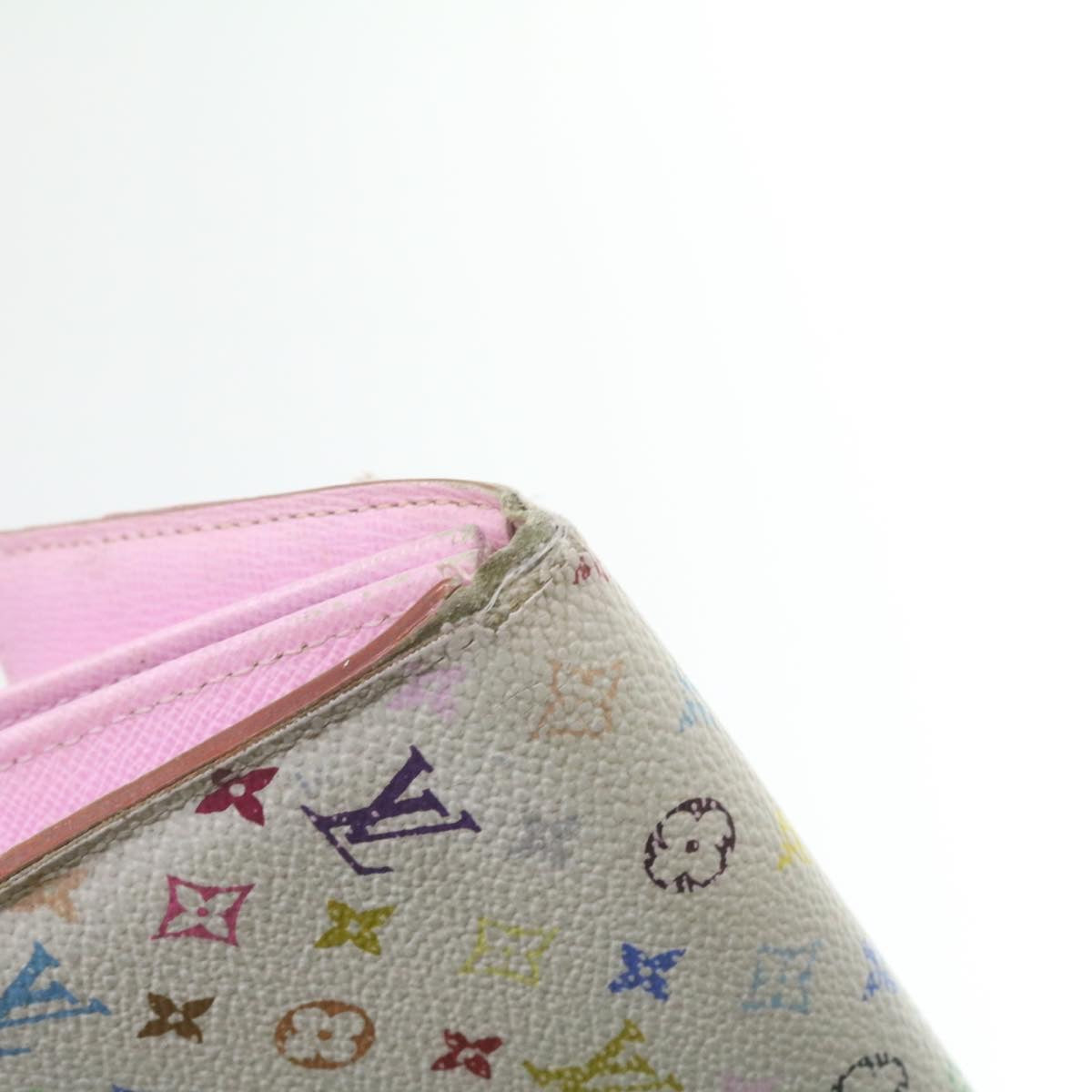 LOUIS VUITTON Monogram Multicolor Wallet 3Set White Black LV se051