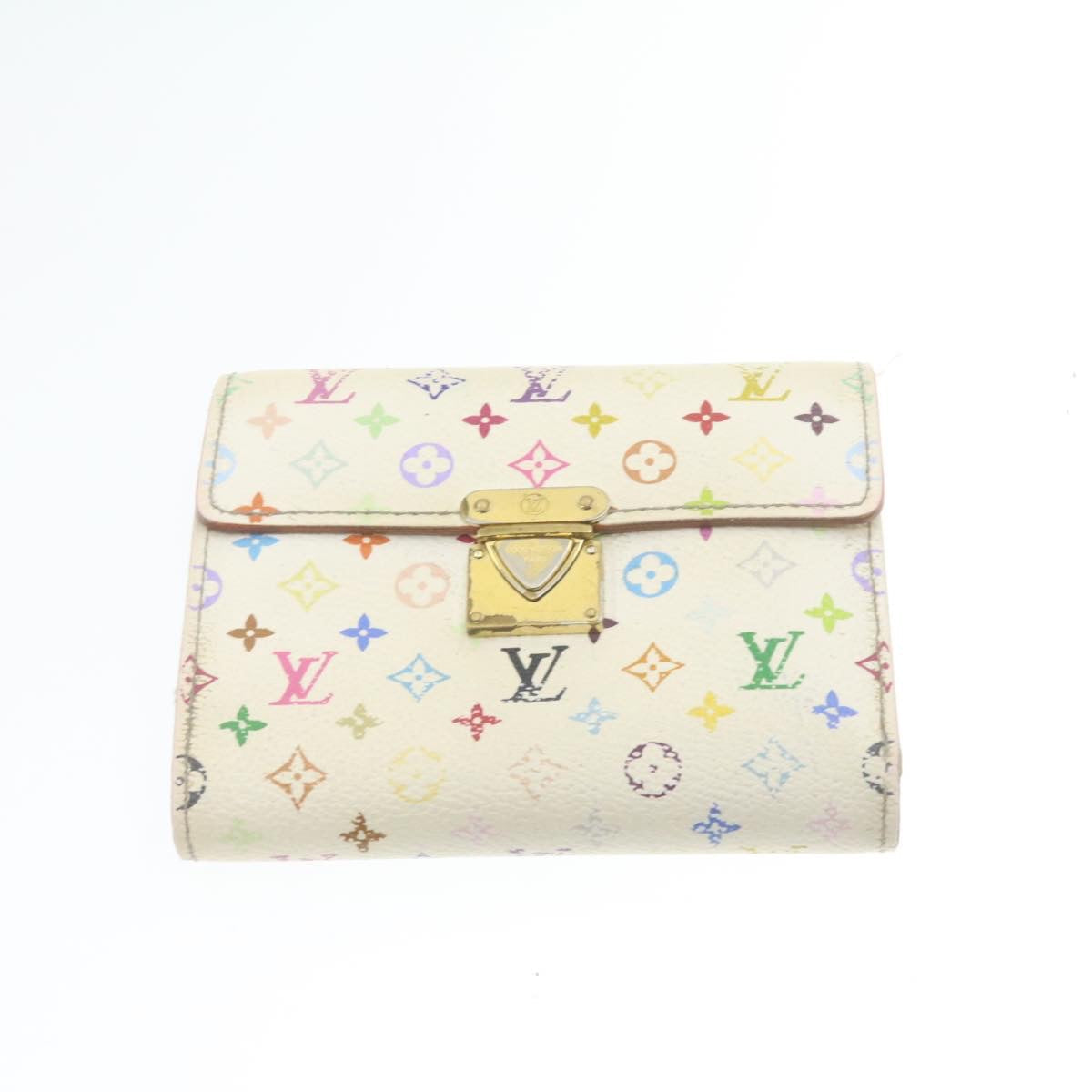 LOUIS VUITTON Monogram Multicolor Wallet 3Set White Black LV se051