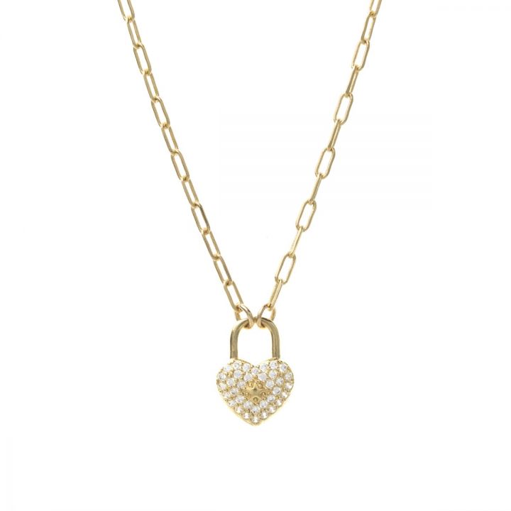 Luxury DiorHEART PADLOCK NECKLACE