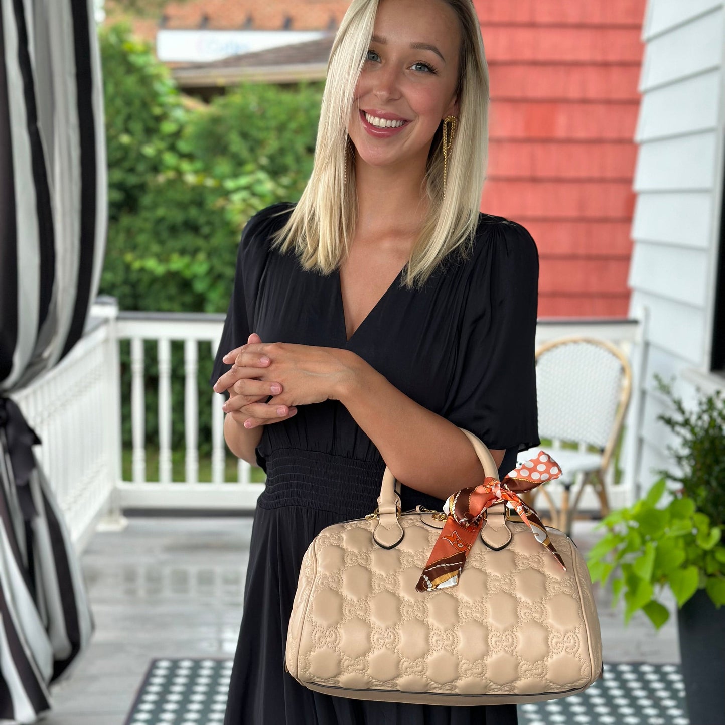 Luxury Gucci GG Matelasse Large Bowler Bag