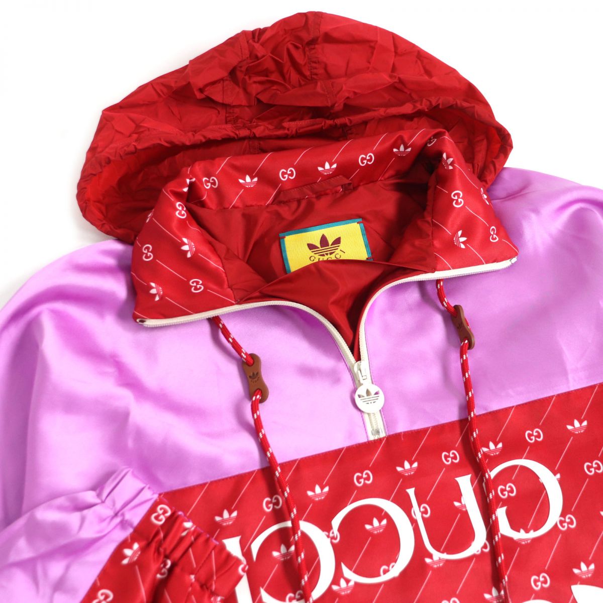 Luxury Gucci Trending 2025 GG Trefoil Logo Hooded Acetate Jacket 46