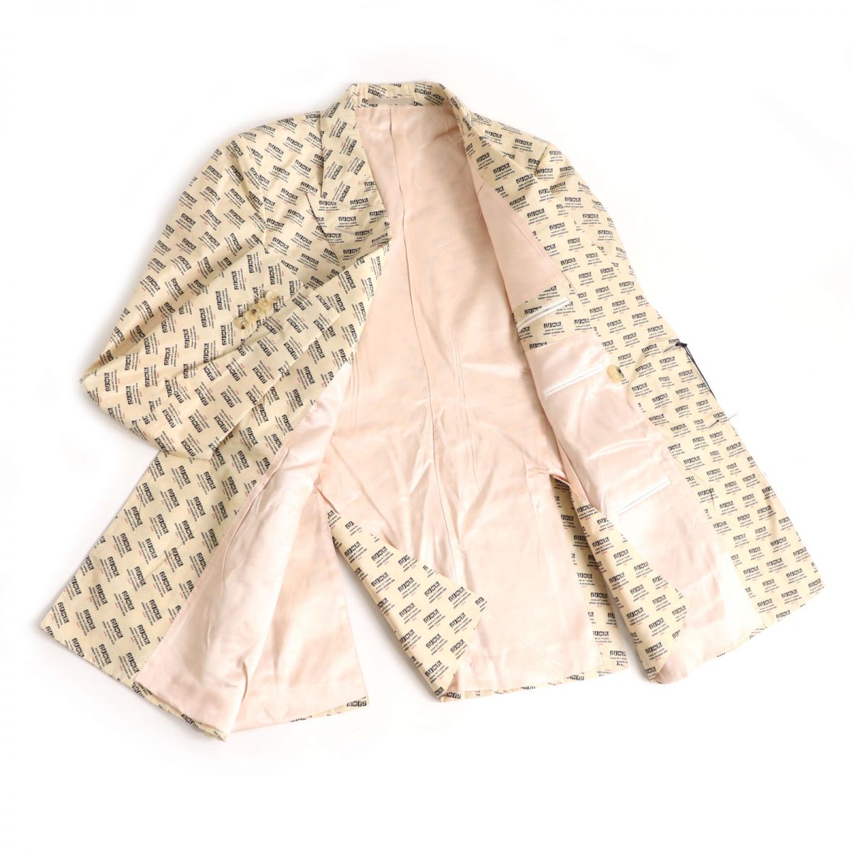 Luxury Gucci Trending 2025 Silk Top and Bottom Set Beige 46