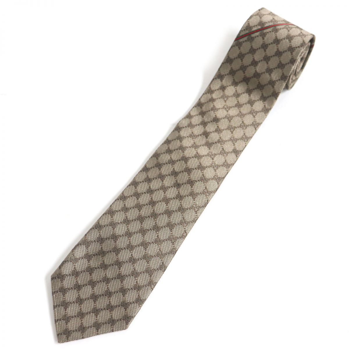Luxury Gucci Trending 2025 Silk GG Pattern Web Line Tie