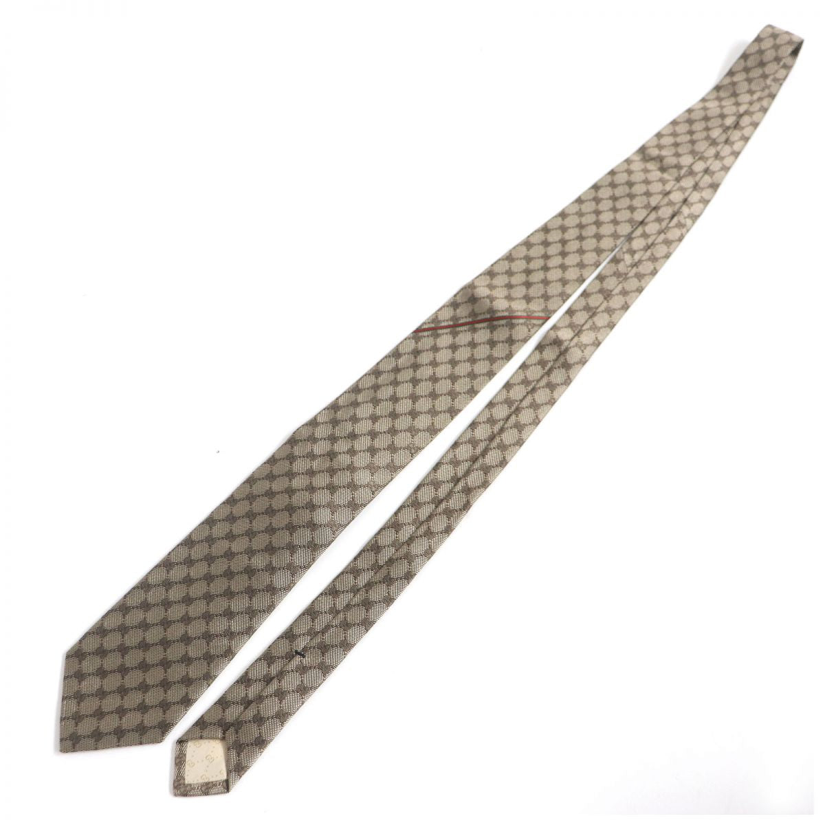 Luxury Gucci Trending 2025 Silk GG Pattern Web Line Tie