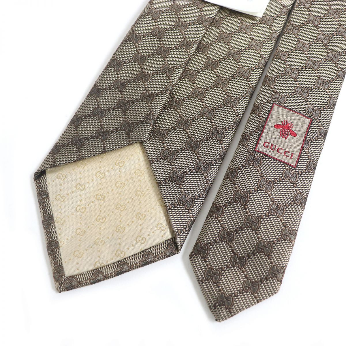 Luxury Gucci Trending 2025 Silk GG Pattern Web Line Tie