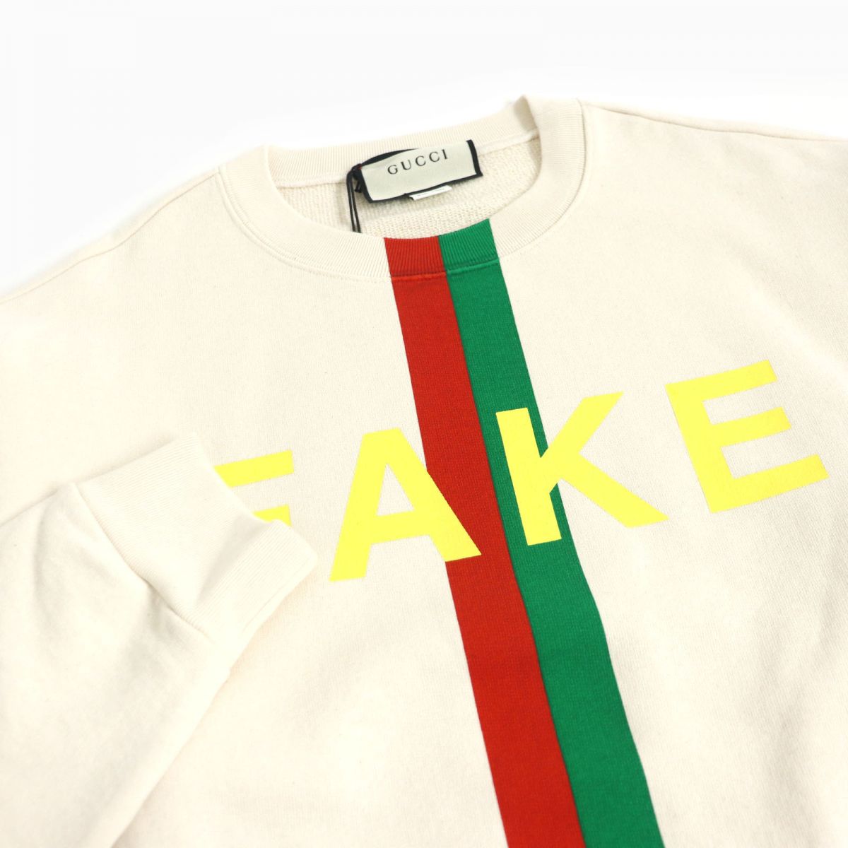 Luxury Gucci Trending 2025 Cotton Web Line Print Sweatshirt S