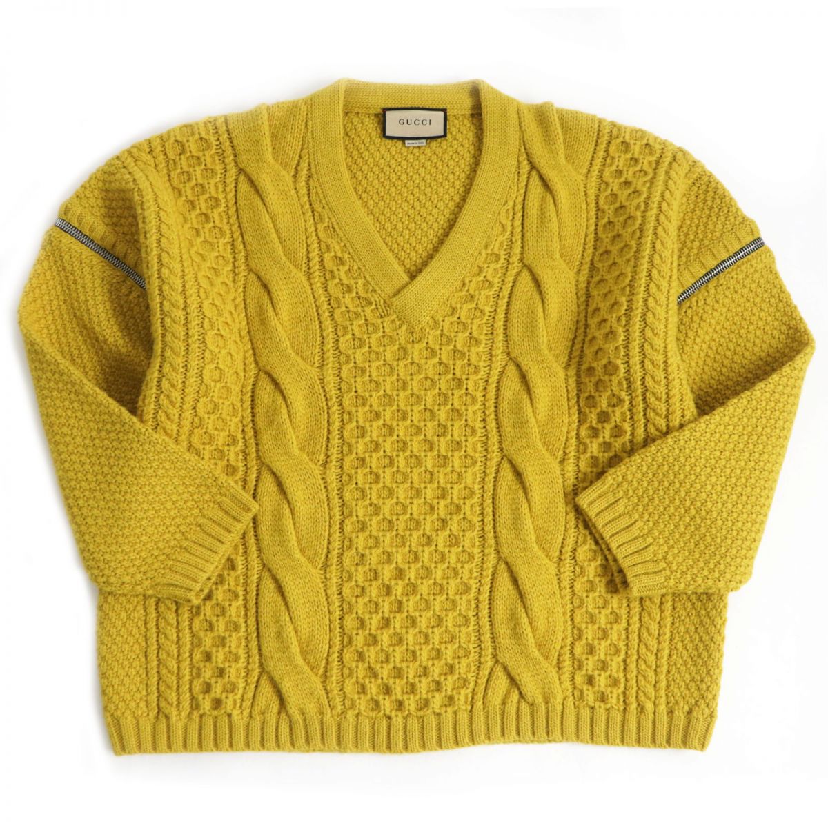 Luxury Gucci Trending 2025 XL V-neck 2WAY Wool Sweater