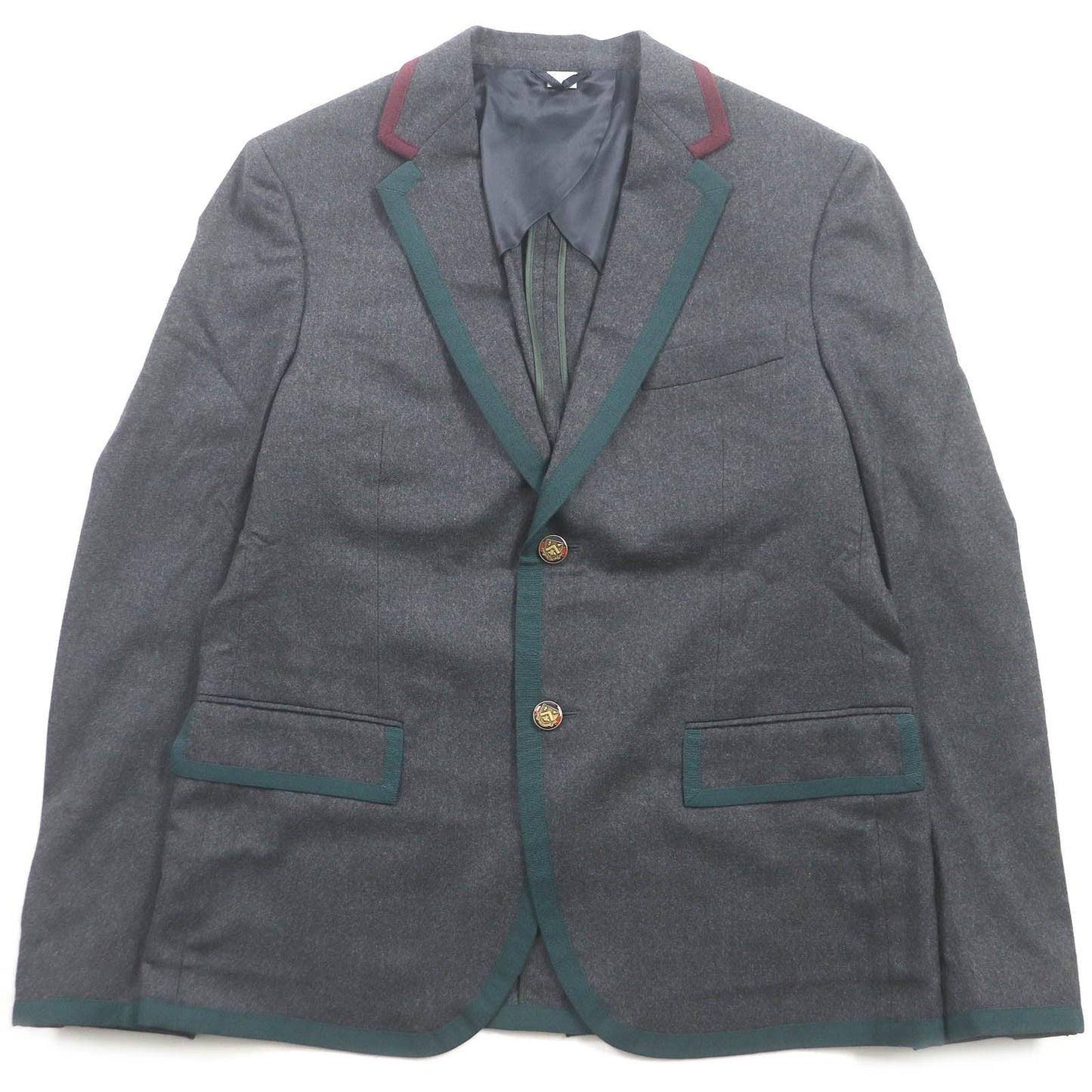Luxury Gucci Trending 2025 Wool Logo Emblem Bee Blazer Gray 50