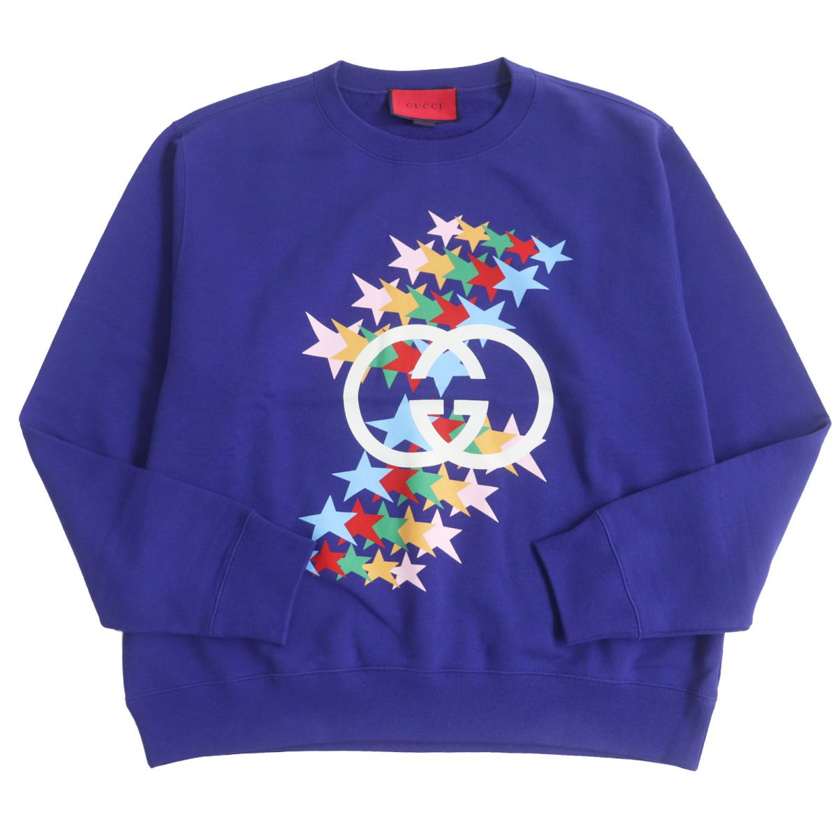 Luxury Gucci Trending 2025 GG Logo Star Print Cotton Sweatshirt XS