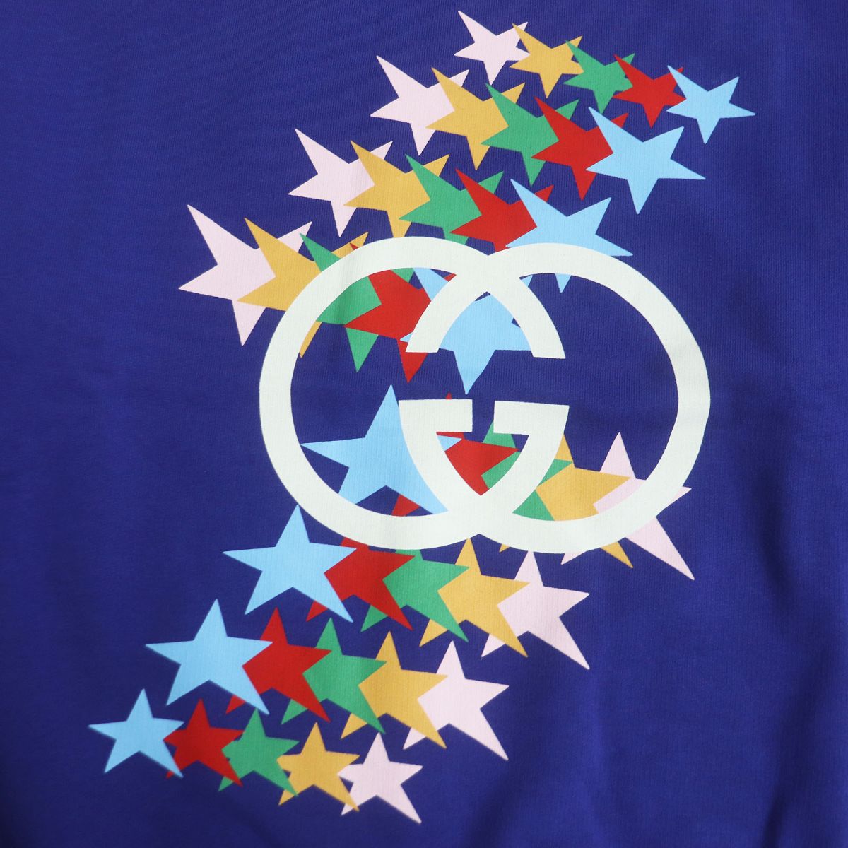 Luxury Gucci Trending 2025 GG Logo Star Print Cotton Sweatshirt XS