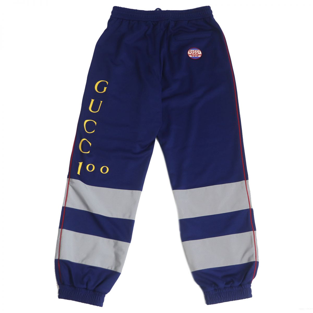 Luxury Gucci Trending 2025 100th Anniversary Logo Track Pants Blue M