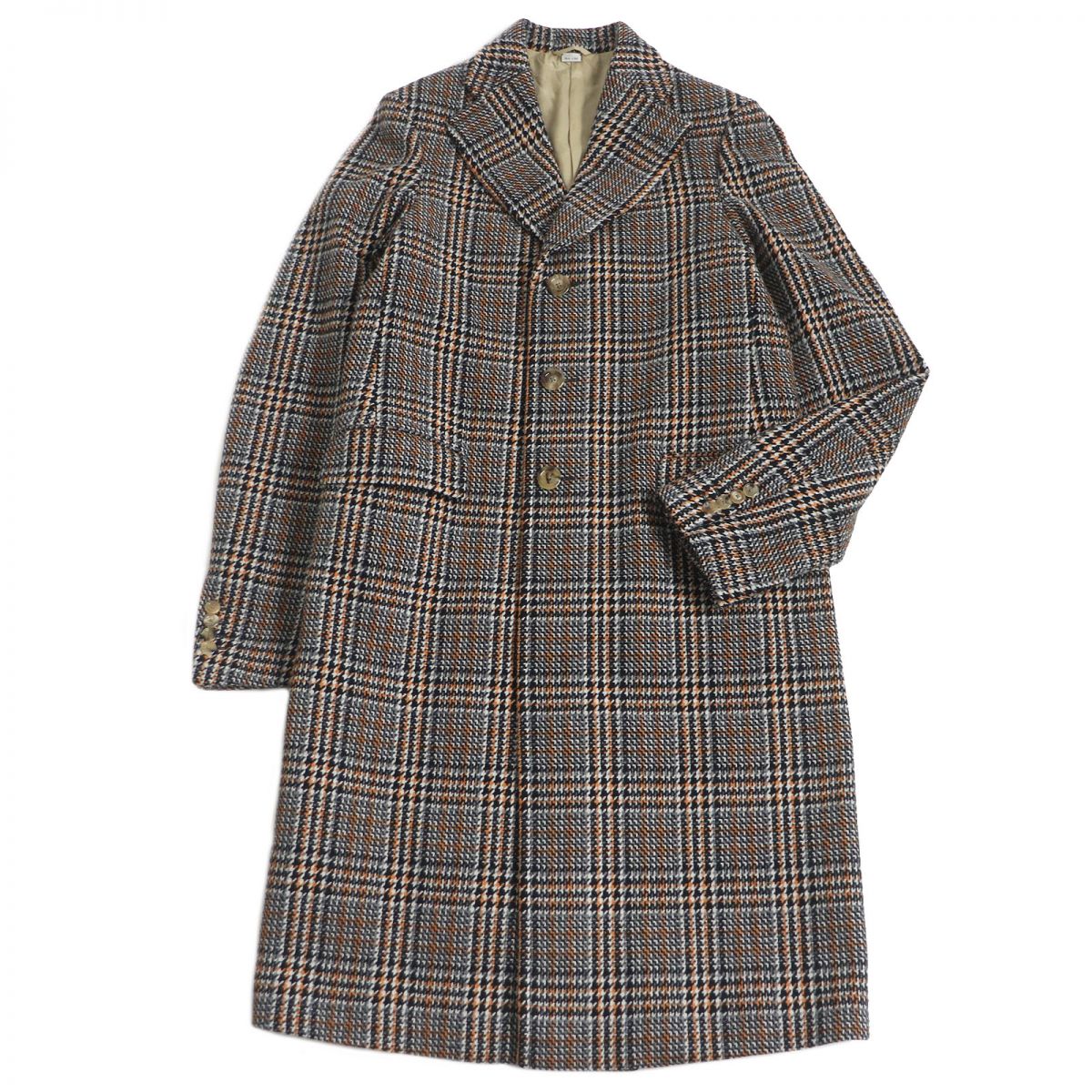 Luxury Gucci Trending 2025 Glen Check Logo Wool Coat Grey Size 44