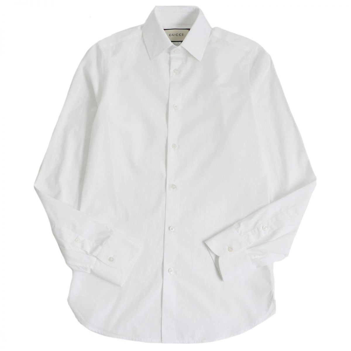 Luxury Gucci Trending 2025 Logo Button Cotton Poplin Shirt White