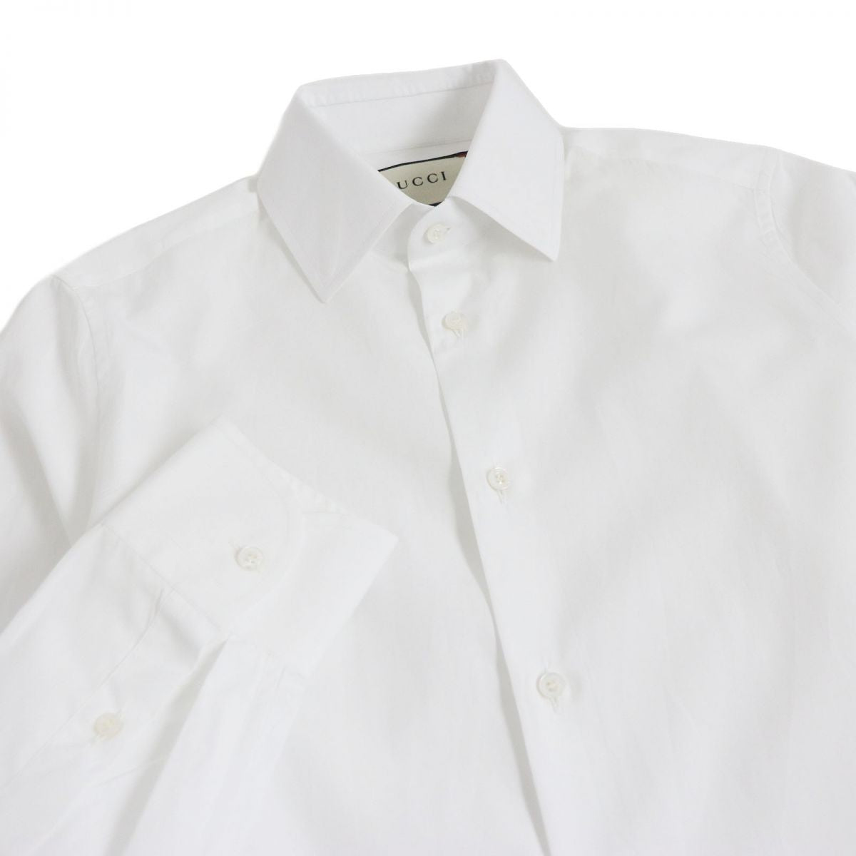 Luxury Gucci Trending 2025 Logo Button Cotton Poplin Shirt White