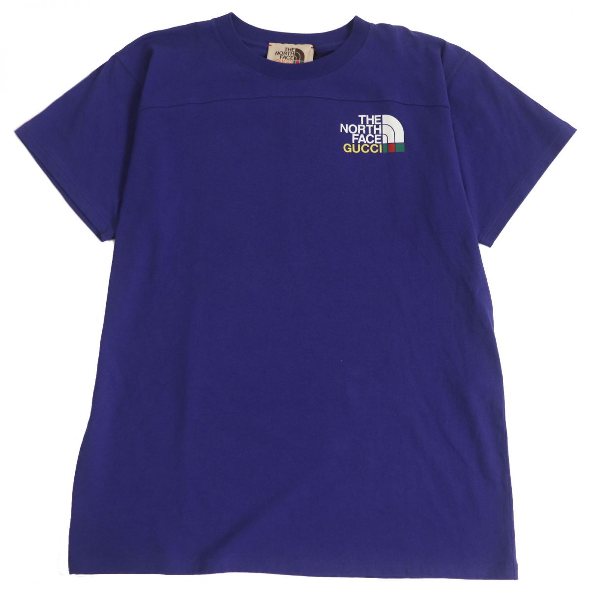 Luxury Gucci Trending 2025 x The North Face Logo T-shirt Blue S