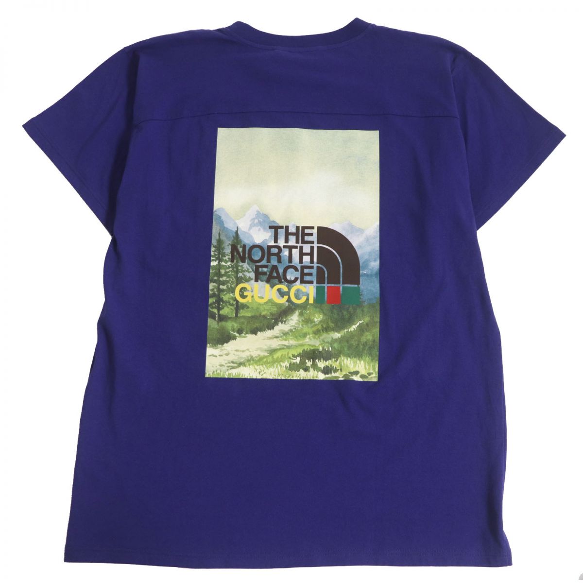 Luxury Gucci Trending 2025 x The North Face Logo T-shirt Blue S