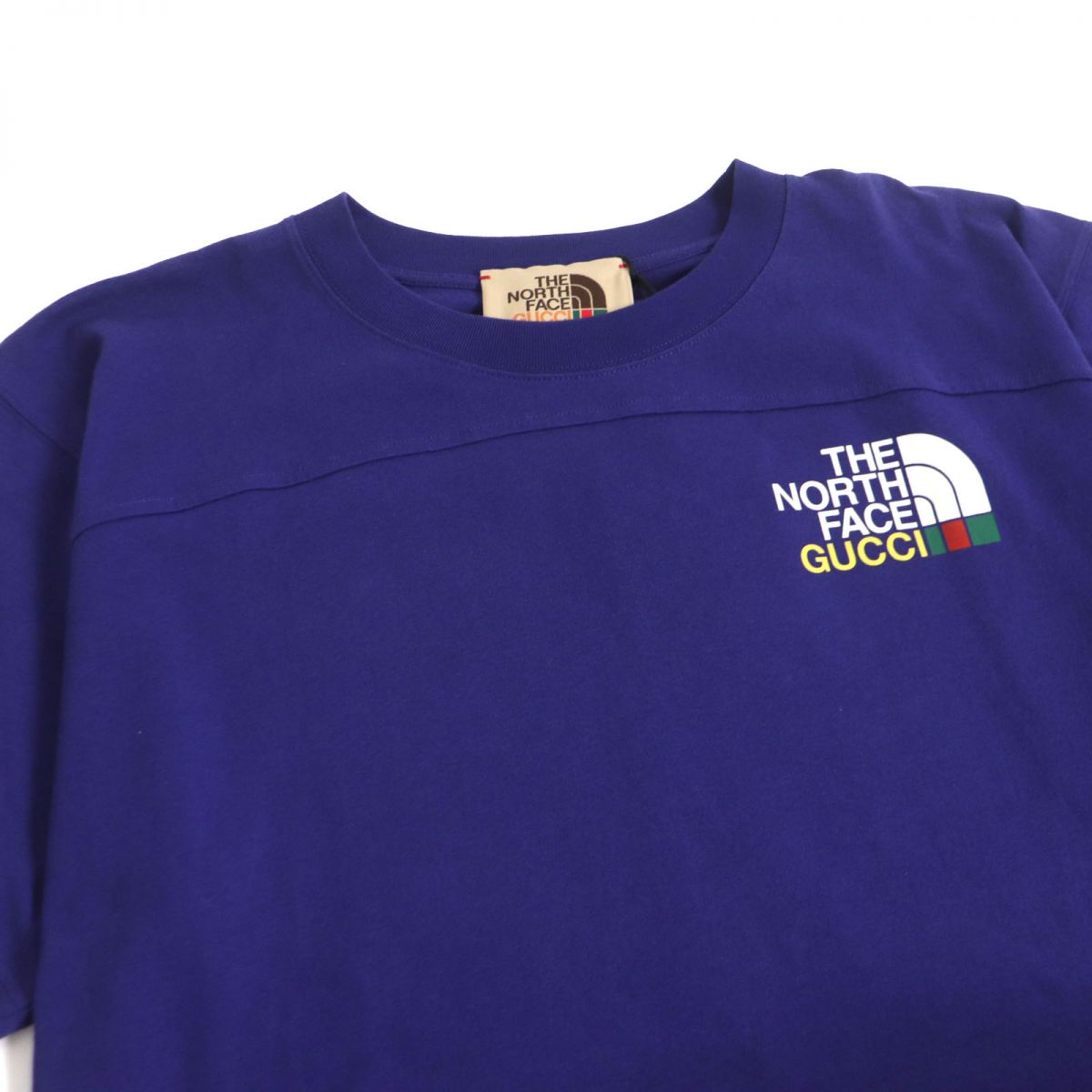 Luxury Gucci Trending 2025 x The North Face Logo T-shirt Blue S