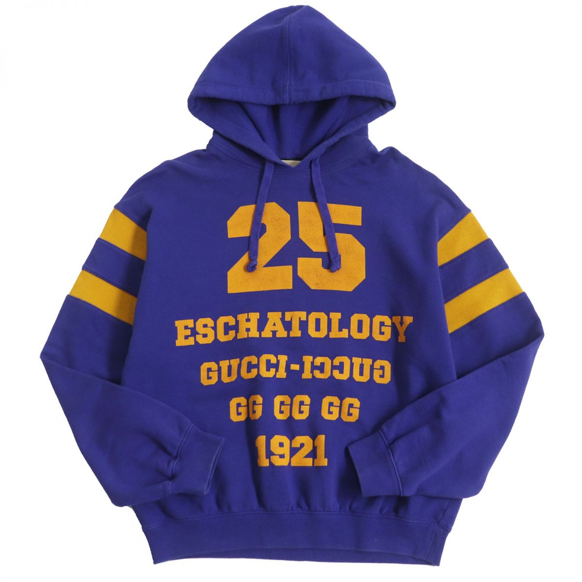 Luxury Gucci Trending 2025 Cotton College Logo Pullover Hoodie Blue S