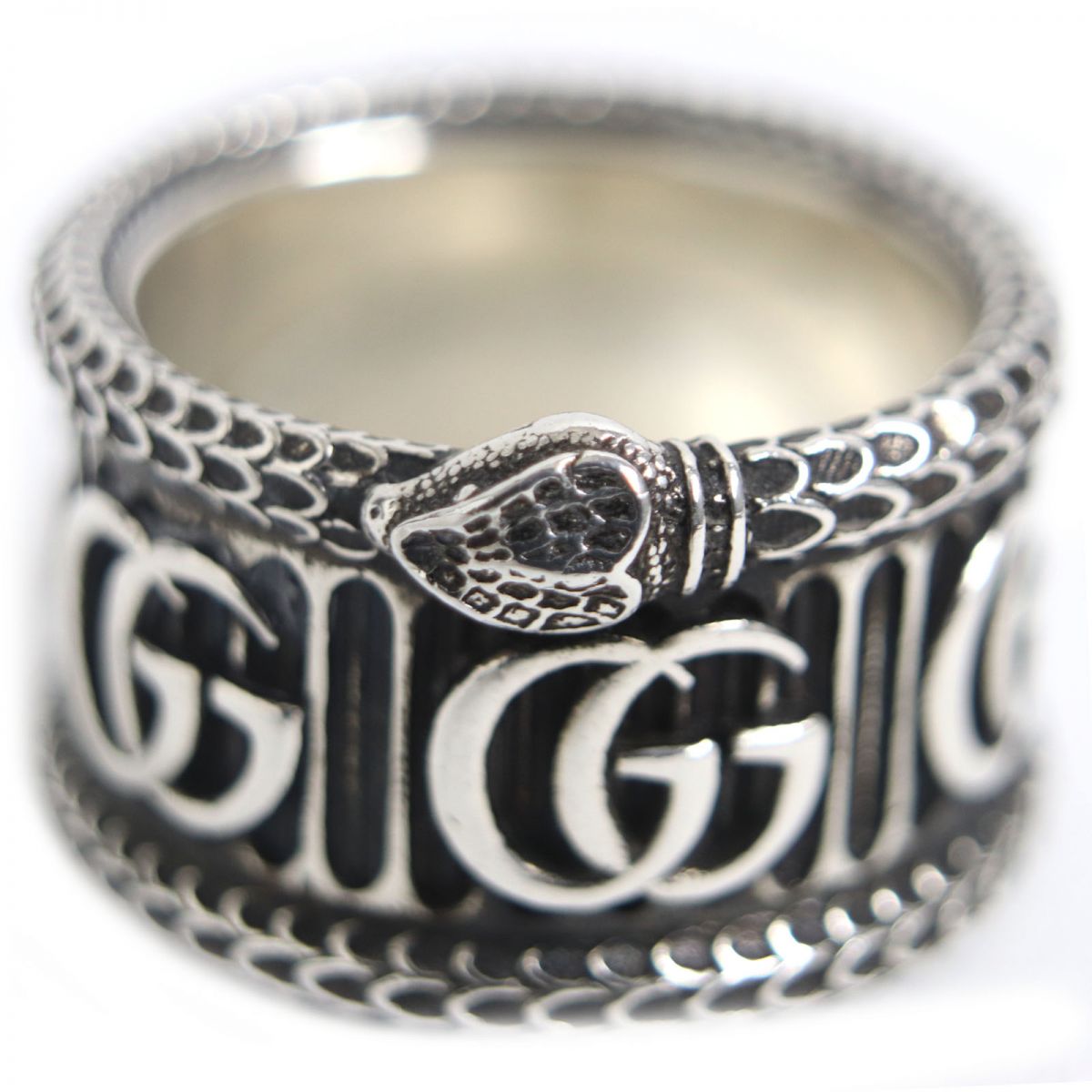 Luxury Gucci Trending 2025 Double G Snake Silver Ring 577201