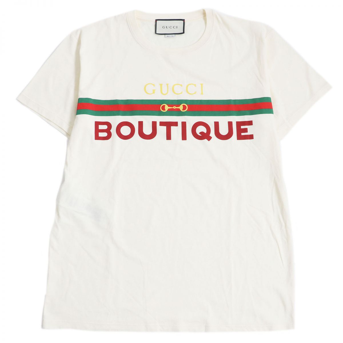 Luxury Gucci Trending 2025 615044 Web Line Logo Cotton T-Shirt M