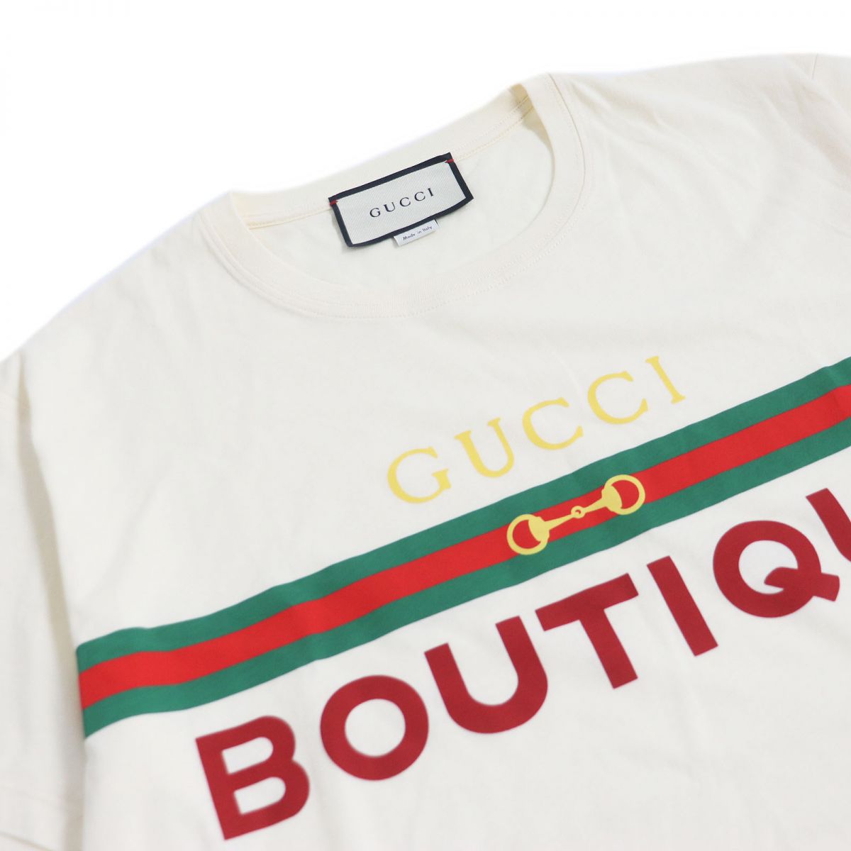 Luxury Gucci Trending 2025 615044 Web Line Logo Cotton T-Shirt M