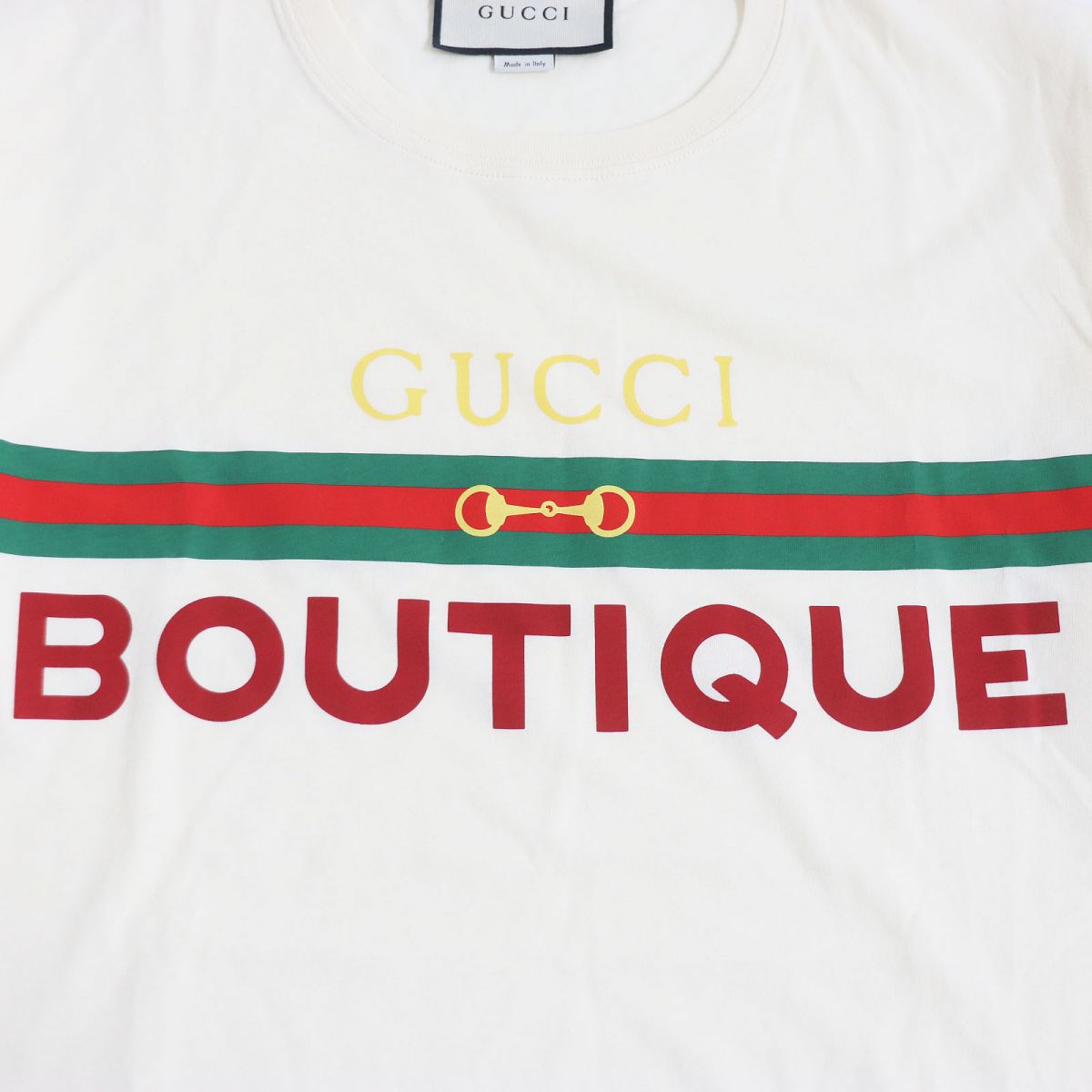 Luxury Gucci Trending 2025 615044 Web Line Logo Cotton T-Shirt M