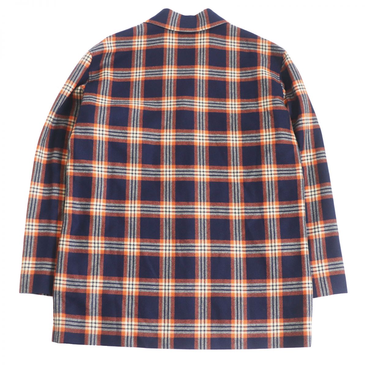 Luxury Gucci Trending 2025 Cashmere Check Logo Gold Button Jacket