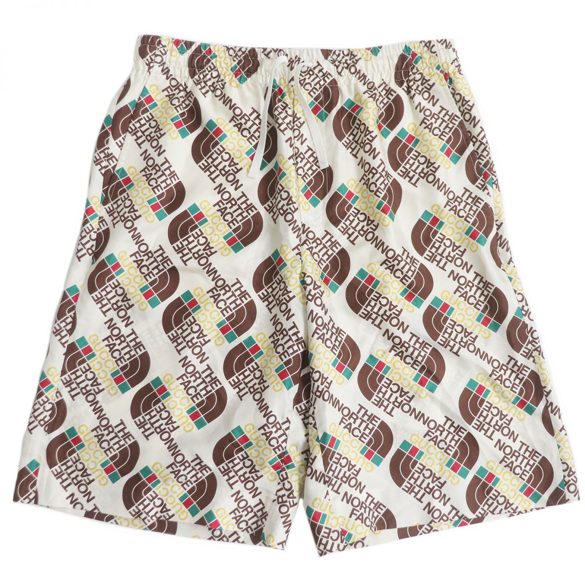 Luxury Gucci Trending 2025 x The North Face Silk Logo Shorts Ivory 46