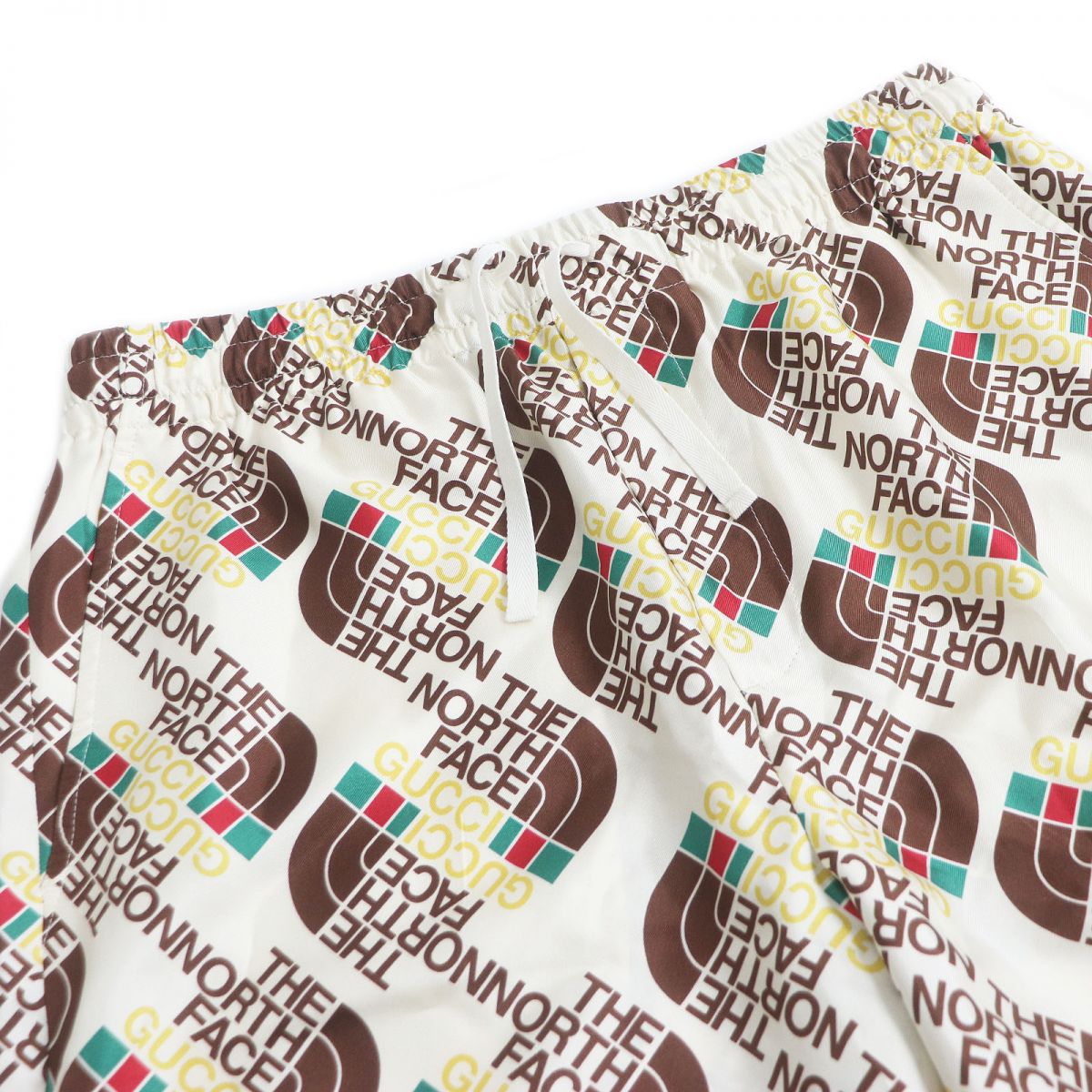 Luxury Gucci Trending 2025 x The North Face Silk Logo Shorts Ivory 46