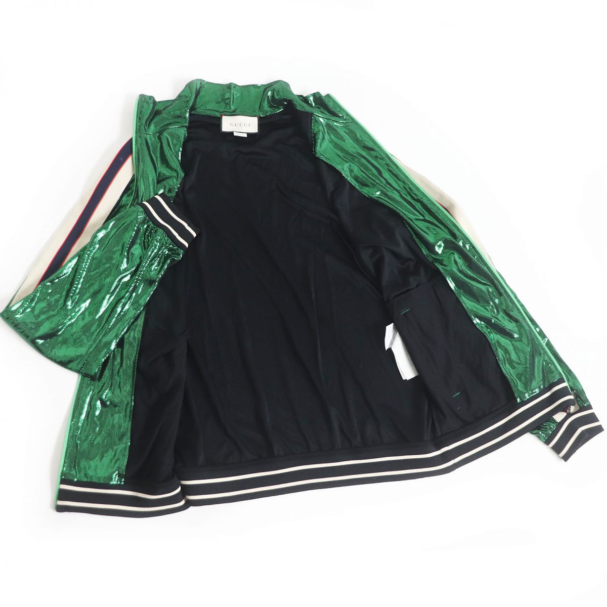Luxury Gucci Trending 2025 545652 Oversized Laminate Track Jacket M