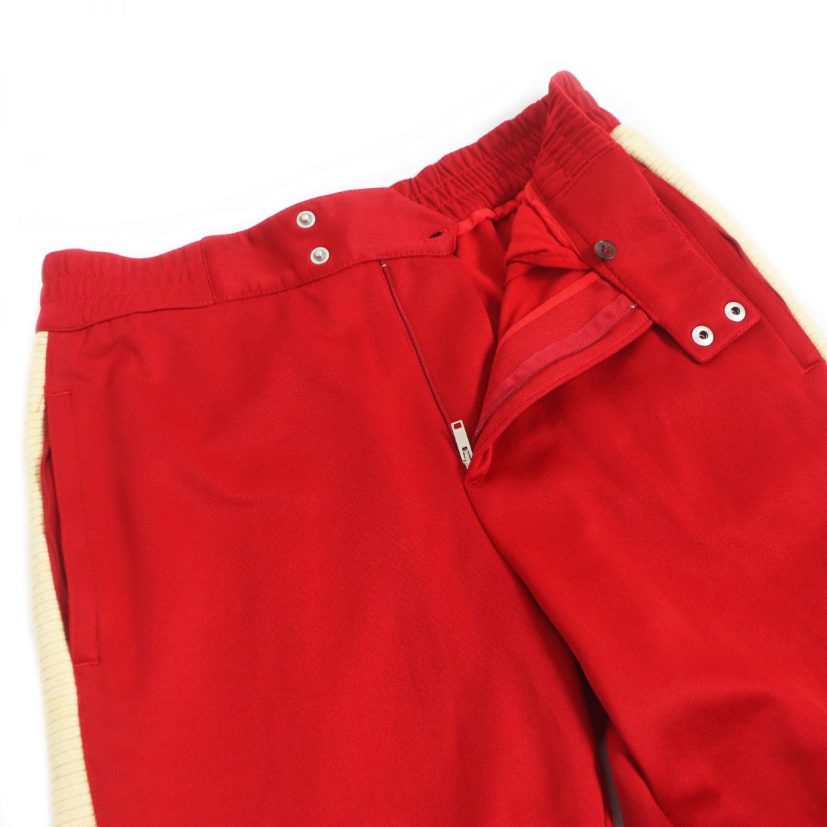 Luxury Gucci Trending 2025 Logo Patch Track Pants Red M