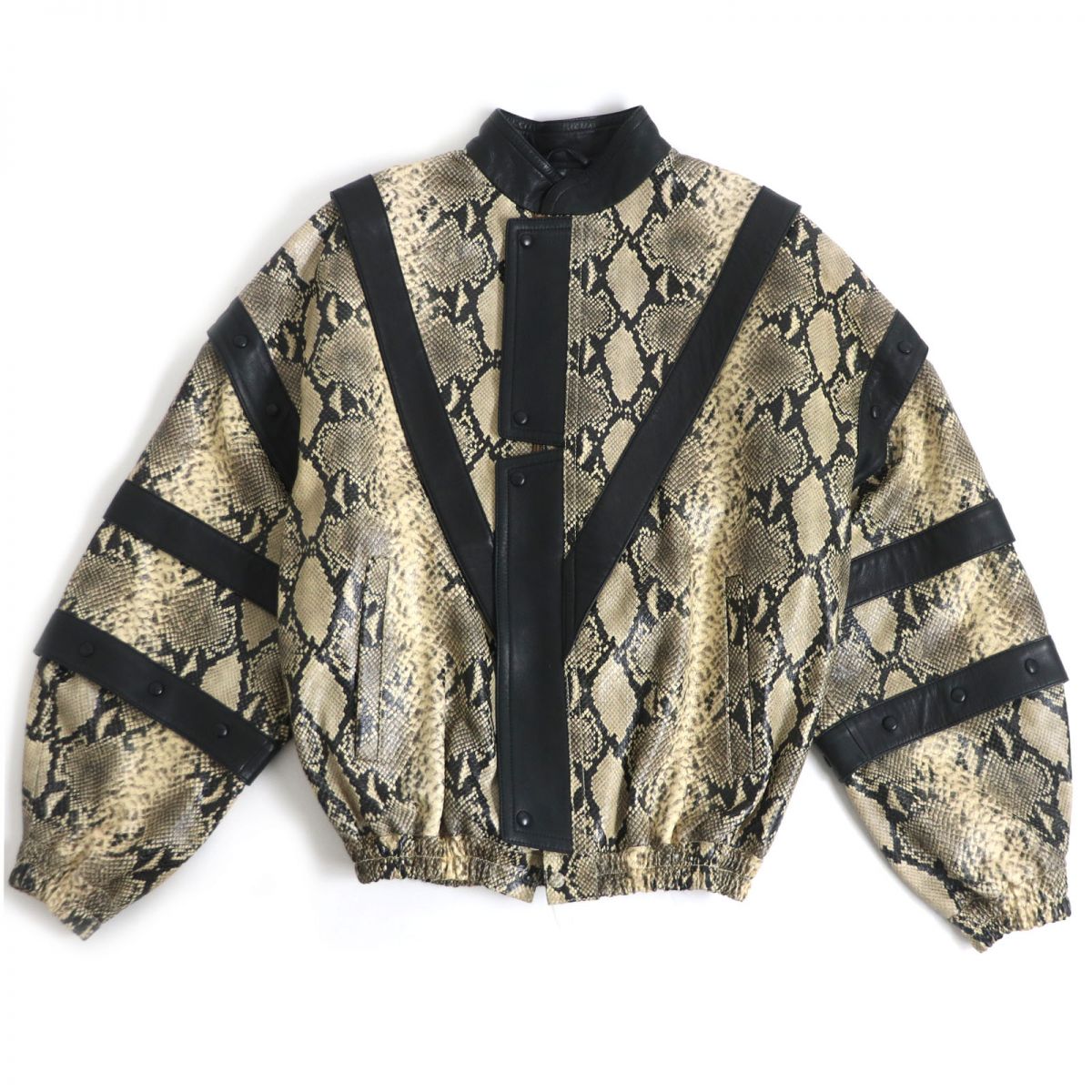 Luxury Gucci Trending 2025 Python Embossed Leather 3WAY Blouson Jacket