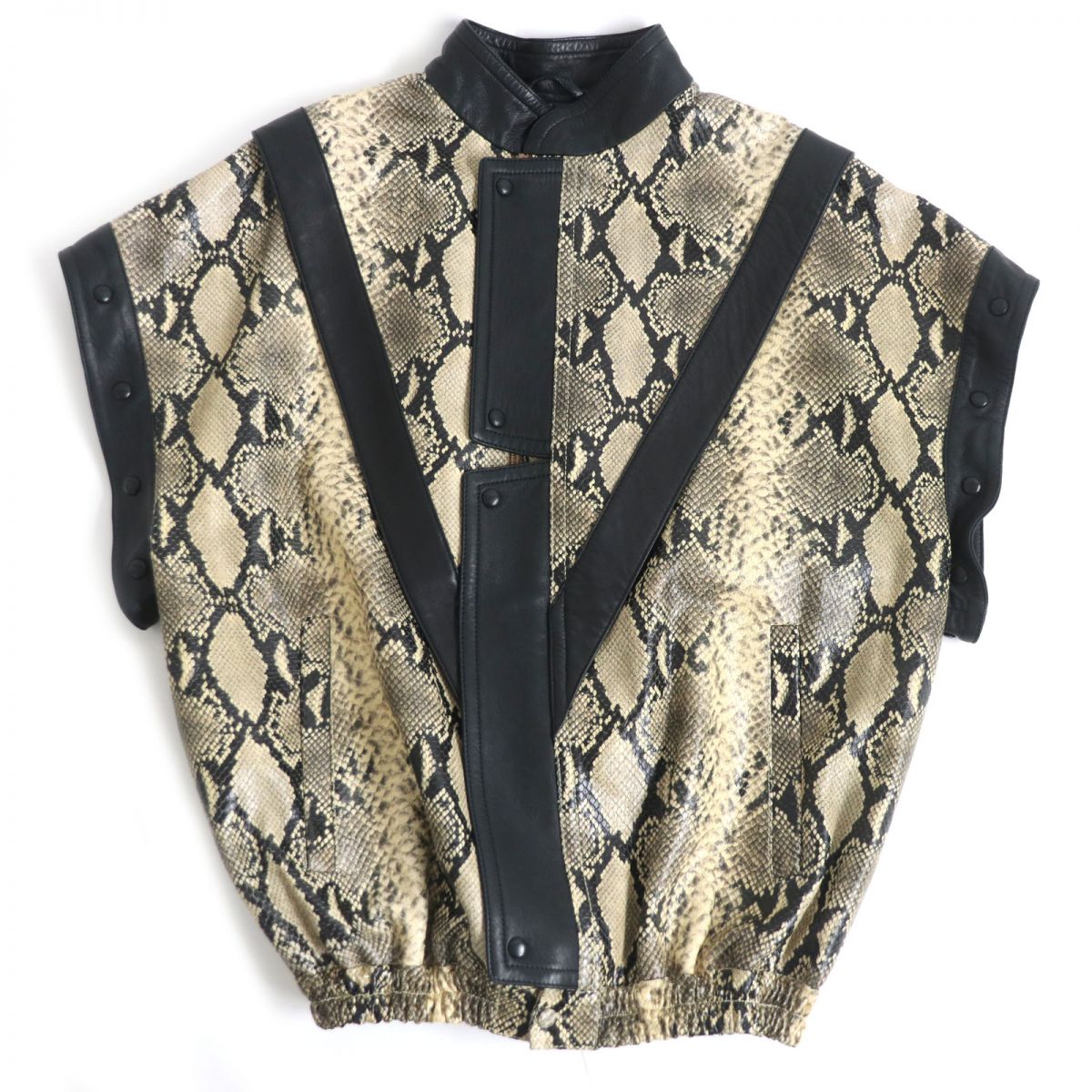 Luxury Gucci Trending 2025 Python Embossed Leather 3WAY Blouson Jacket