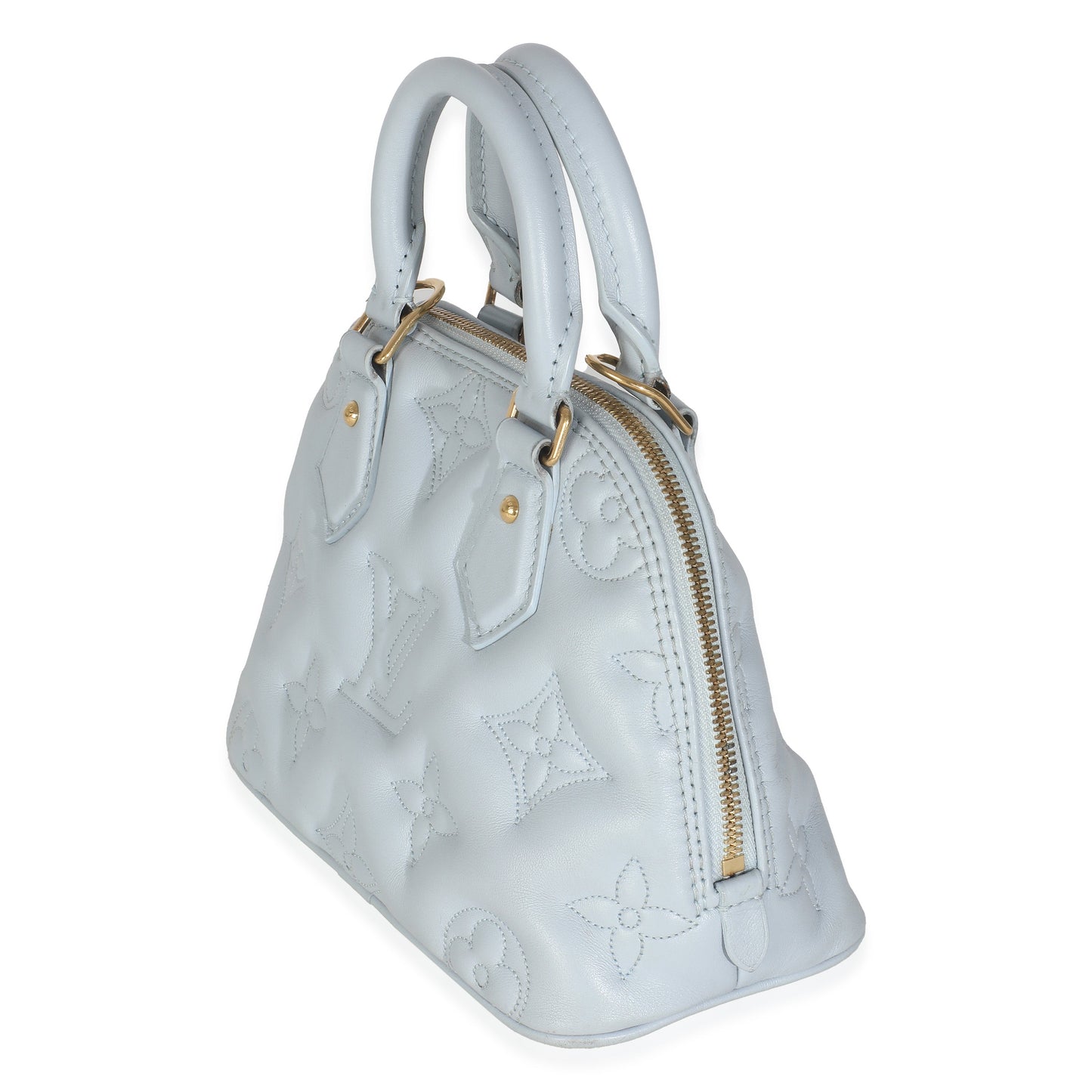 Louis Vuitton Blue Glacier Bubblegram Calfskin Alma BB