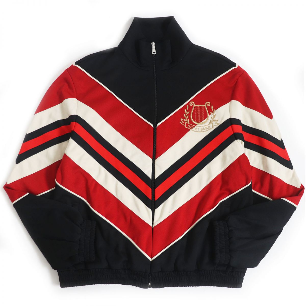 Luxury Gucci Trending 2025 Logo Embroidery Zip-Up Track Jacket Black S
