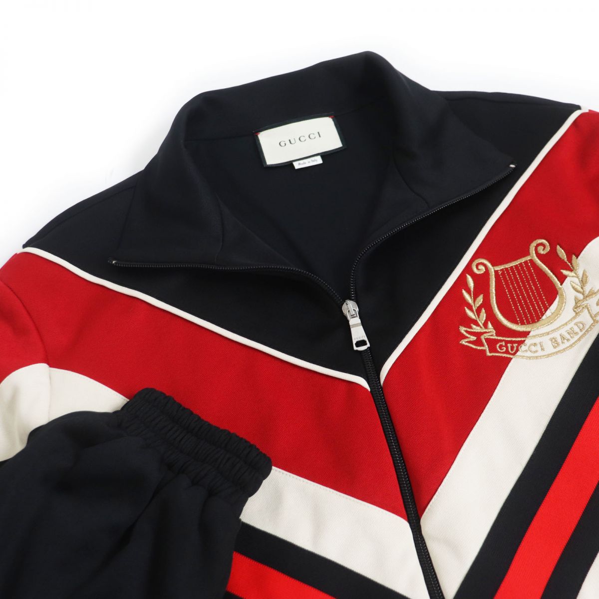 Luxury Gucci Trending 2025 Logo Embroidery Zip-Up Track Jacket Black S