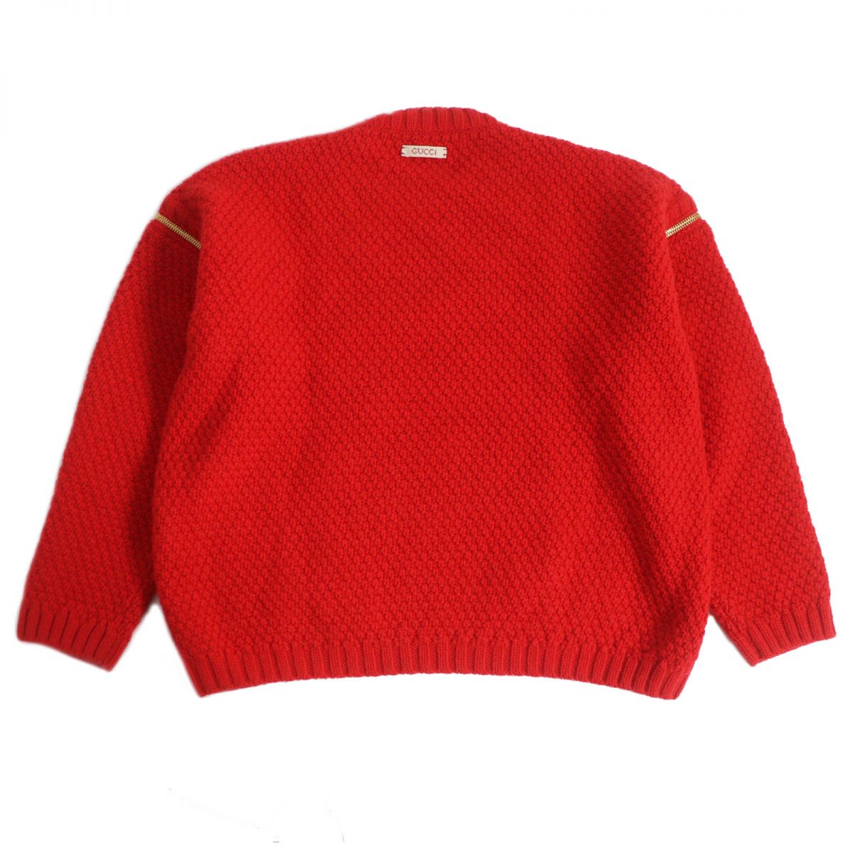 Luxury Gucci Trending 2025 2WAY Wool Cable Knit Sweater XS Red