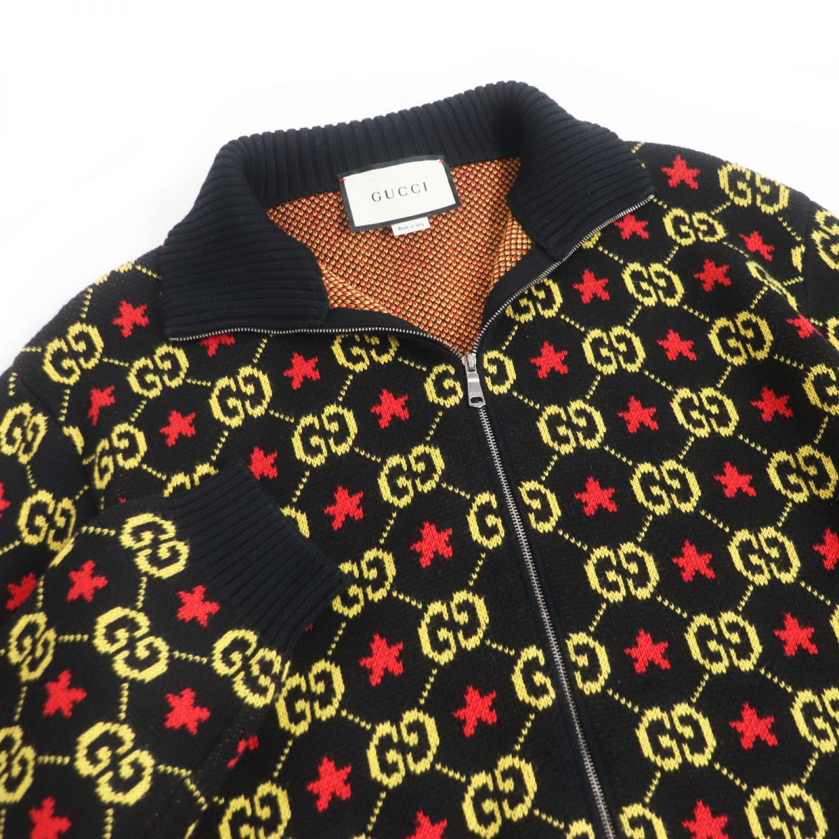 Luxury Gucci Trending 2025 GG Pattern Jacquard Knit Blouson Jacket S