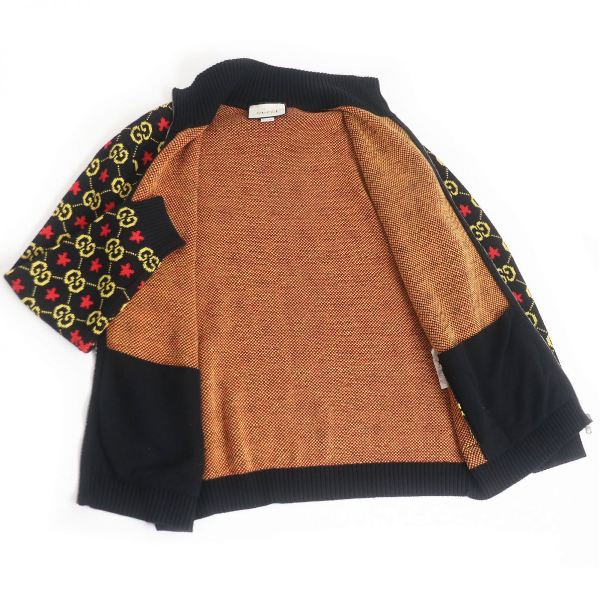 Luxury Gucci Trending 2025 GG Pattern Jacquard Knit Blouson Jacket S