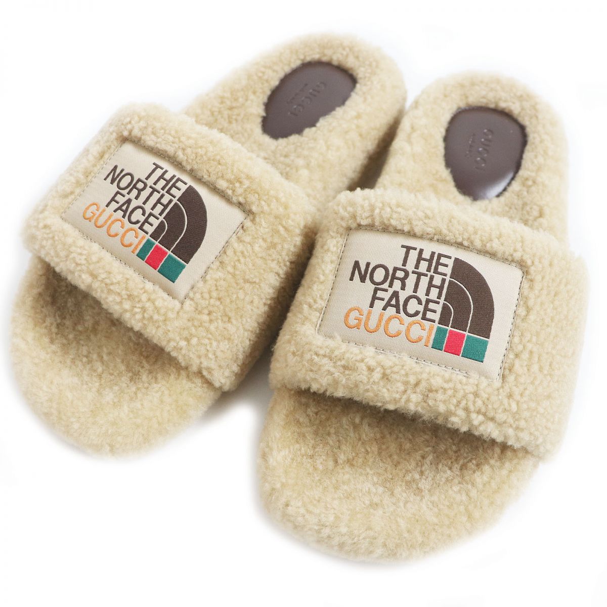 Luxury Gucci Trending 2025 x The North Face Mouton Boa Sandals Beige