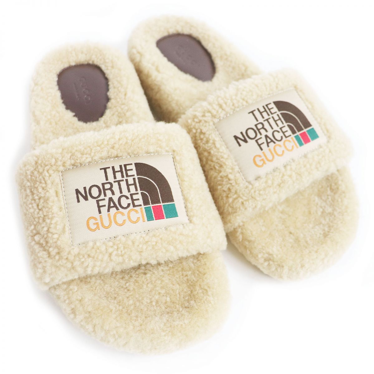 Luxury Gucci Trending 2025 x The North Face Mouton Boa Sandals Beige