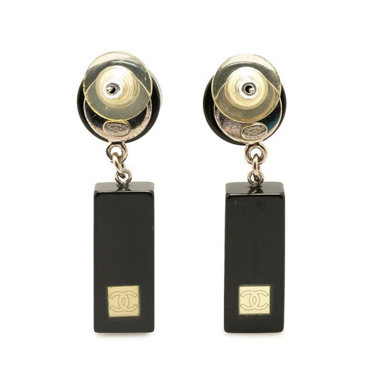 Chanel Coco Mark Earrings Plastic Metal