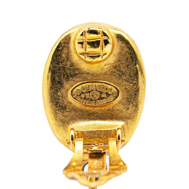 Chanel Vintage Coco Mark Earrings Gold
