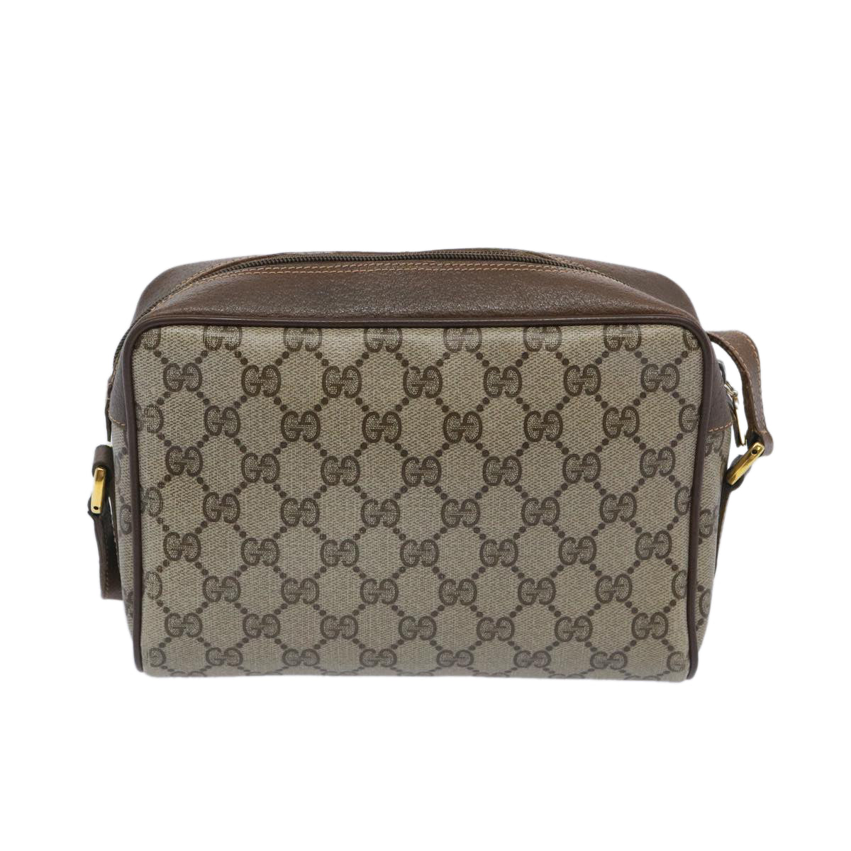 GUCCI GG Supreme Web Sherry Line Shoulder Bag Beige Red 119 02 087  tb1034