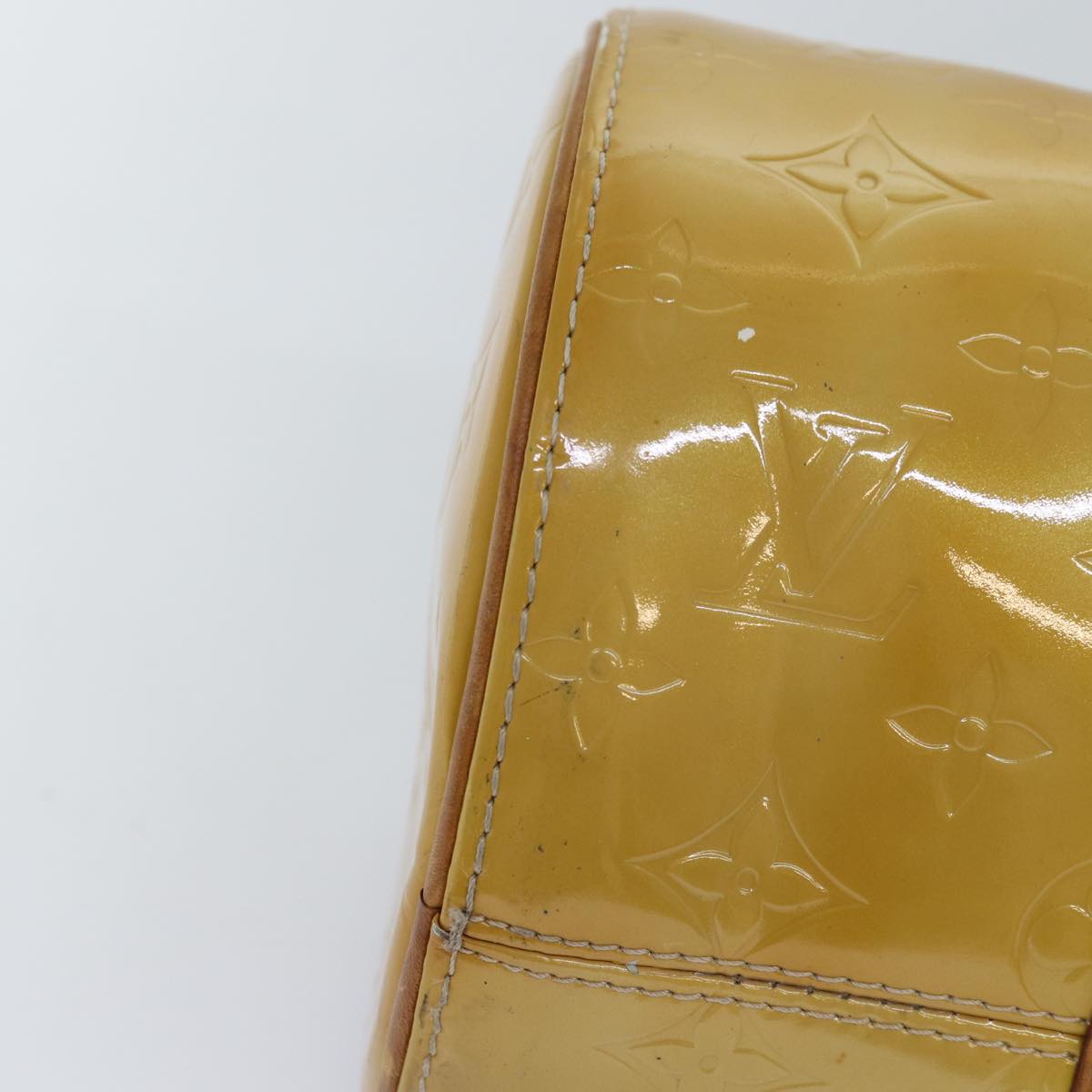 LOUIS VUITTON Monogram Vernis Bedford Hand Bag Beige M91006 LV tb1087