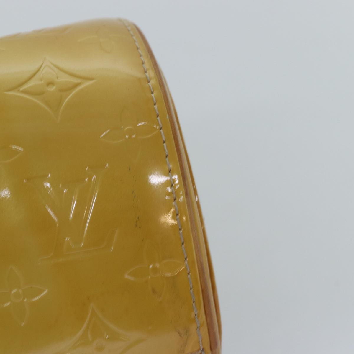 LOUIS VUITTON Monogram Vernis Bedford Hand Bag Beige M91006 LV tb1087