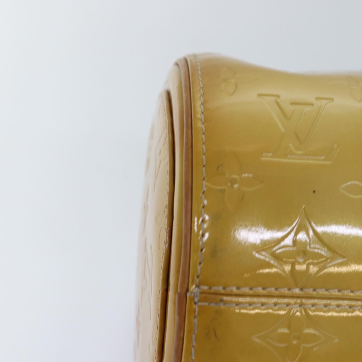 LOUIS VUITTON Monogram Vernis Bedford Hand Bag Beige M91006 LV tb1087