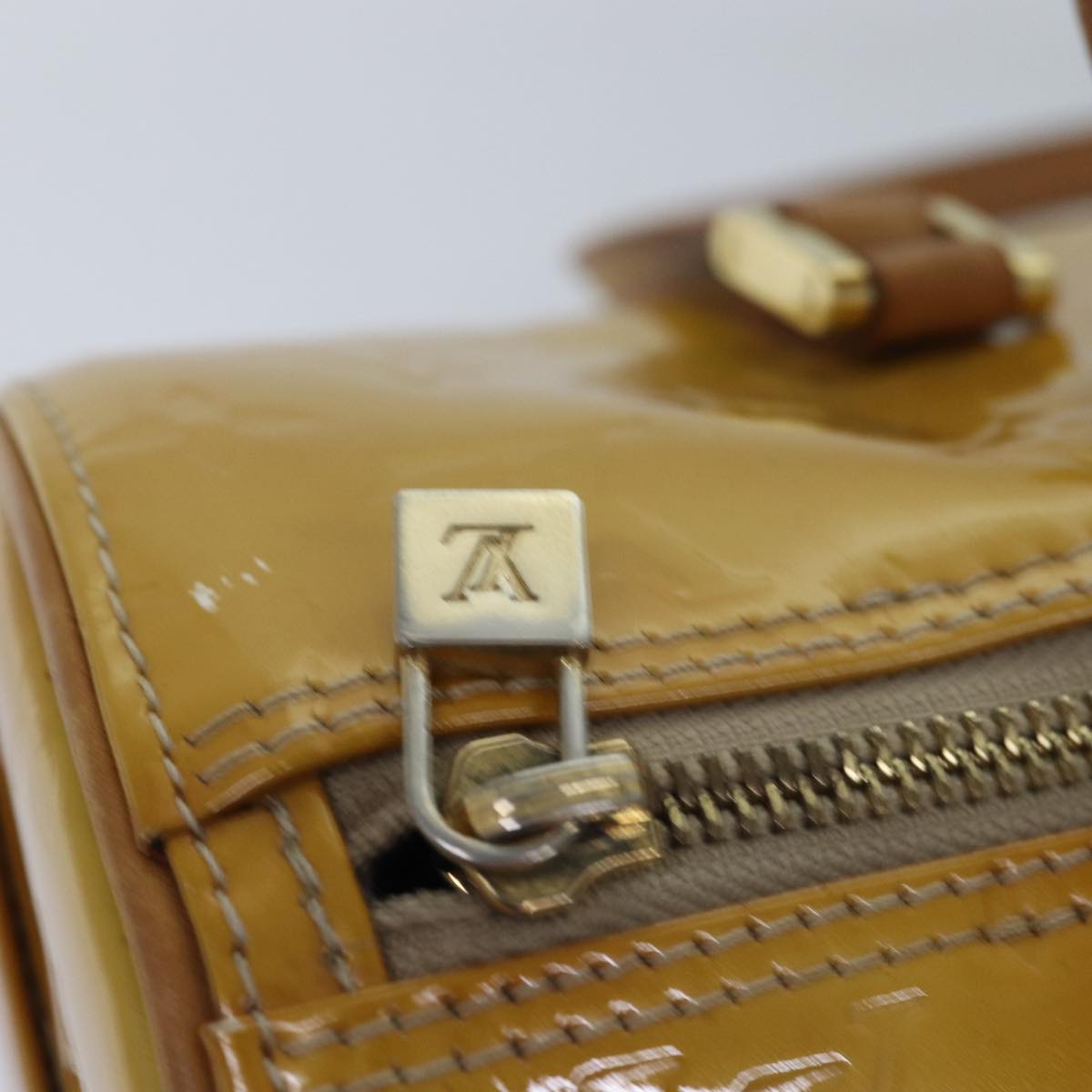 LOUIS VUITTON Monogram Vernis Bedford Hand Bag Beige M91006 LV tb1087