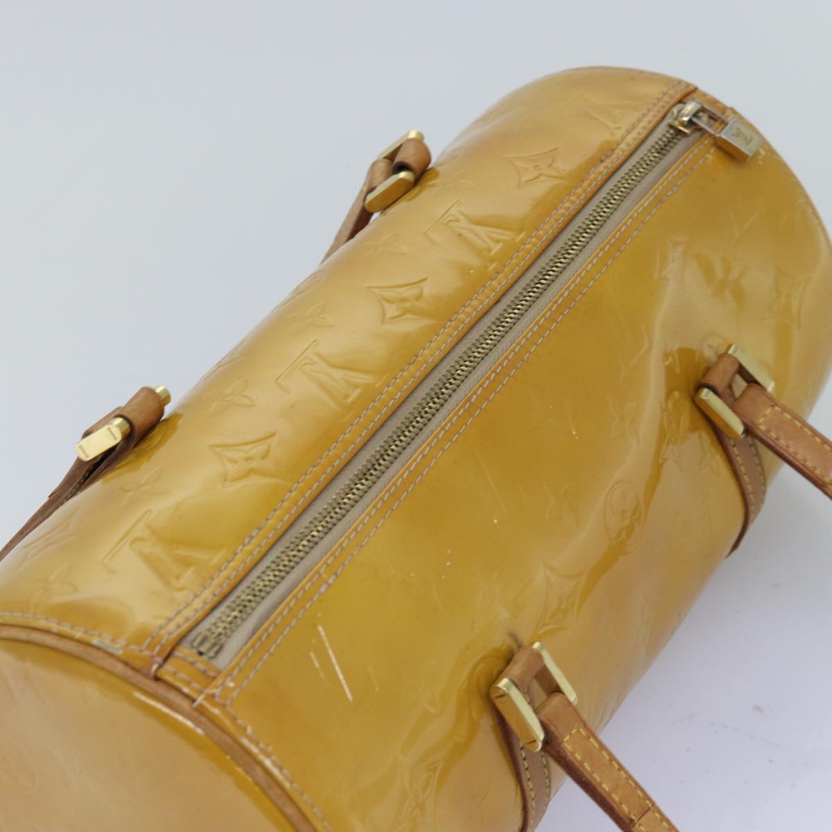 LOUIS VUITTON Monogram Vernis Bedford Hand Bag Beige M91006 LV tb1087
